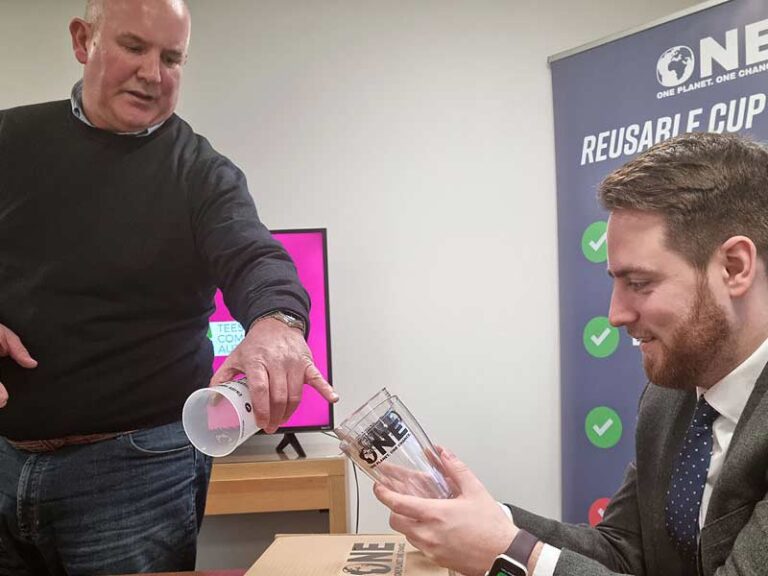 Jacob Young MP visits Event Cup Solutions HQ heralding reusable cups as the future