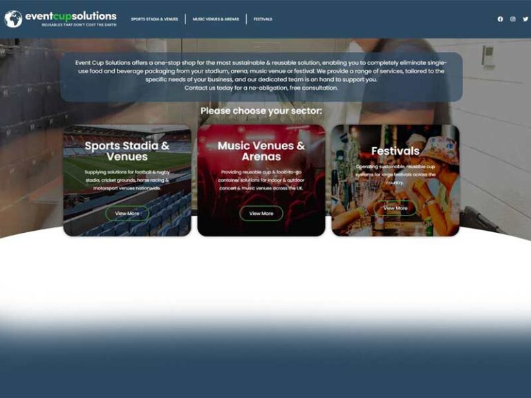 New website launch for Event Cup Solutions
