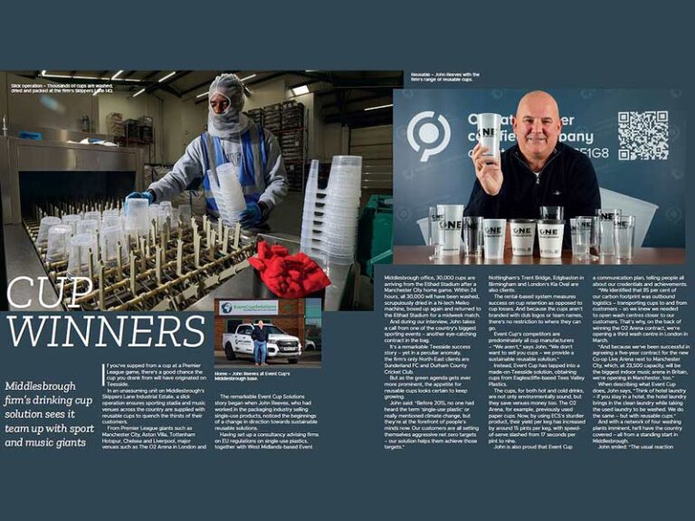 Tees Business Magazine features Event Cup Solutions