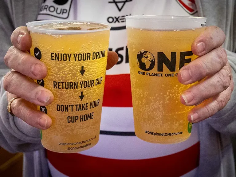 Reusable cup rental for sports venues - Sustainability at every event